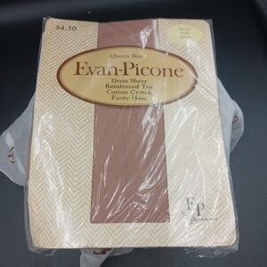 Evan-Picone Dress Sheer Reinforced toe Cotton Crotch Nude 961Q VTG 80s Hosiery